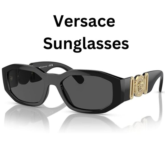 Gorgeous New Black Versace Unisex  Sunglasses 53mm